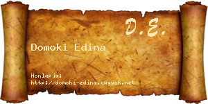 Domoki Edina névjegykártya